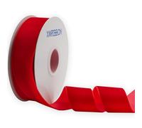 XMRIBBON - Nastro in velluto rosso, vintage, 3,8 cm x 9 meters