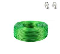 XMRISE - Cavo in acciaio inox 304 rivestito in vinile intrecciato antiruggine, lunghezza 7 x 7, lunghezza struttura: 50 m, verde, diametro 3 mm