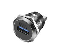 XMSJSIY 5 Gbps USB 3.0 Panel Mount con filettatura fissa rotonda accoppiatore adattatore connettore tipo A femmina a spina passaporto attraverso piastra sfusa Socket convertitore per trasferimento