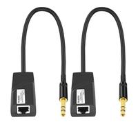 XMSJSIY 6,35 mm TRS Extender 1/4" TRS Stereo maschio a Ethernet RJ45 femmina adattatore audio Balun rete di espansione oltre 300 m Cat5e/Cat6 isolate Noise Resist interference per microfono