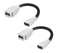 XMSJSIY Accoppiatore jack HDMI Keystone adattatore femmina a femmina per piastra da parete Keystone 4K a 60Hz Supporto connecotr ad alta velocità -18 cm/7,08 INCH 2 PZ