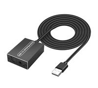 XMSJSIY Adattatore audio ottico da USB A a SPDIF Toslink Fibra ottica & 3,5 mm audio jack Convertitore per TV, PS5, PS4, PC, laptop, smartphone a amplificatore sound box -1.2M / 3.9FT