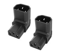 XMSJSIY Adattatore da C13 a C14 maschio IEC320 C13 femmina a spina C14 adattatore di alimentazione angolare 90 gradi prolunga cavo di alimentazione 3 pin 250 V 10 A presa per computer PDU HDTV