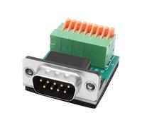 XMSJSIY Adattatore DB9 senza saldatura RS232 D-SUB maschio seriale a 9 pin terminale a molla connettore a crimpare Scheda di breakout DB9 Modulo adattatore porta a 9 pin per dispositivi di