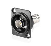 XMSJSIY Adattatore doppio BNC tipo D - Connettore chassis - Connettore coassiale SDI video placcato oro - Accoppiatore BNC - Connettore femmina a femmina