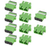 XMSJSIY Adattatore SC/APC in fibra ottica per adattatore SC femmina a SC adattatore APC Duplex rete Internet Connector con pannello di montaggio -10PCS (Duplex)
