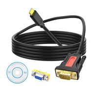 XMSJSIY Adattatore seriale da USB tipo C a RS232 DB9 cavo maschio a maschio convertitore cavo PL2303 chipset con presa DB9 a femmina accoppiatore maschio per Win11/10/8.1/7/XP/Vista/Mac OS -1.5M/4.9FT