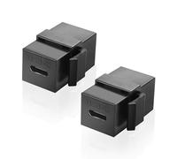 XMSJSIY Adattatore USB C Keystone Jack USB 3.1 Tipo-C accoppiatore femmina su presa Keystone Insert presa USB C accoppiatore adattatore telaio pannello base per piastra da parete - 2PCS nero