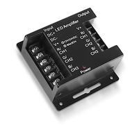 XMSJSIY Amplificatore LED RGB ripetitore di segnale a 3 canali DC 12V-24V 8A/CH dimmer amplificatore di potenza controller per strisce LED - 1 pz