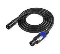 XMSJSIY Cavo audio da Speakon a XLR, jack Speakon maschio a XLR a 3 pin maschio, cavo di prolunga per microfono, cavo per altoparlanti, con Twist Lock per amplificatore DJ PA Stage - 1,8 m