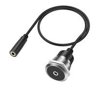 XMSJSIY Cavo audio TRS da 3,5 mm, da 1/8", da TRS a filettatura, rotondo, 3,5 mm, jack per cuffie, adattatore audio AUX fisso integrato, per microfono portatile, 50 cm/1,64 FT (femmina)
