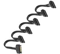 XMSJSIY Cavo di alimentazione SATA a 15 pin SATA a 5 x 15 pin, cavo di alimentazione SATA da 15 pin a 5 x Serial SATA femmina cavo di alimentazione per HDD SSD HDD