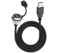 XMSJSIY Cavo di Alimentazione Tipo A Maschio a Femmina, USB 3.0 5 Gbps, Pannello Filettato, Cavo di Prolunga per Trasferimento Dati - 1 m/3,2 FT
