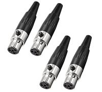 XMSJSIY Cavo di collegamento Mini XLR a 4 poli, adattatore TA4F, femmina, microfono, connettore audio, terminali Mini XLR, sostituisci spina F, jack audio, 4 pezzi