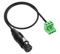 XMSJSIY Cavo Phoenix da XLR a 3 poli, 3P F/M a PHX3M NBKF/2EDG-5.08, blocco terminale a vite per circuito stampato a 3 poli, cavo adattatore connettore per altoparlanti - 0,4 m/1,3 FT (presa XLR)