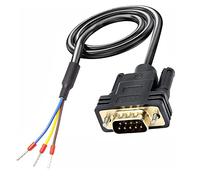 XMSJSIY Cavo seriale DB9 RS232 D-SUB a 3 pin, filo nudo, 1,5 m | Cavo di prolunga DB9 maschio placcato oro per scanner stampante computer