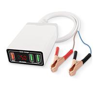 XMSJSIY Clip per batteria da 12 V/24 V/36 V su USB 5 V 2,4 A/12 V 2 A caricatore rapido DC convertitore alimentatore di rete 30 W QC 3.0 a 3 porte USB con indicatore voltmetro per moto, barca, SUV