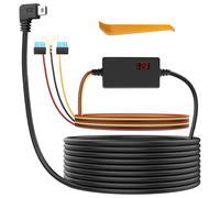 XMSJSIY Dash Cam Hardwire Kit Mini USB 12V-24V a 5V Step-Down Cavo Mini USB Hard Wire Kit con Schermo LED Supporto 24 ore Monitoraggio Cavo di alimentazione per Dash Camera GPS DVR - 3.2M/10.5FT
