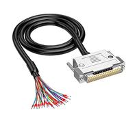 XMSJSIY DB37 Adattatore connettore cavo di estensione seriale 37 pin Salderless cavo di ricambio di rottura porta 37 pin con cavo nudo - 1M (DB37 maschio)
