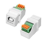 XMSJSIY Keystone - Connettore USB 2.0 tipo B femmina senza saldatura a terminali a crimpare a 4 pin, adattatore per stampante e riparazione di espansione scanner - 2 pezzi