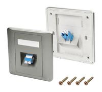 XMSJSIY LC a fibra ottica piastra da parete Duplex accoppiatore Patch Connector Single-Mode Multimode Modulo Socket per rete LAN Panel Mount - 2 pezzi