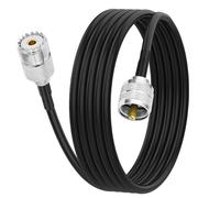XMSJSIY PL259 UHF Cavo coassiale RG58 UHF maschio a femmina a bassa perdita CB Coax antenna jumper cavo per radio HAM, analizzatore antenna, carico, SWR metro - 1 m/3,2 FT
