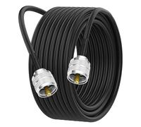 XMSJSIY PL259 UHF Cavo coassiale RG58 UHF maschio a maschio a bassa perdita CB coassiale antenna ponticello cavo per radio HAM, analizzatore antenna, carico manichino, metro SWR - 5 m/16,4 FT