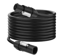 XMSJSIY PowerCON True1, cavo di prolunga AC maschio a femmina, 15 A, 3 pin, 12 AWG, IP65, impermeabile, per schermo LED (2 m/6,5 FT)