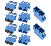 XMSJSIY SC-SC - Adattatore ottico in fibra ottica SC/UPC femmina a femmina Duplex rete Internet Converter Connector -10 PCS (Duplex)