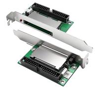 XMSJSIY Scheda adattatore da CF a IDE da 40 pin Compact Flash CF a 40 pin IDE da 3,5 pollici, scheda di espansione con staffa PCI per notebook, computer, PDA, Router Firewall, 2 pezzi