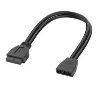 XMSJSIY Scheda madre USB 3.0 19/20 pin, cavo di prolunga USB 3.0, 19 pin, 20 pin, maschio a femmina, cavo di estensione interno per PC fai da te, 30 cm/11,8 pollici
