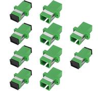 XMSJSIY Simplex, 10 accoppiatori SC in fibra ottica SC femmina a femmina, modalità singola, estensione di rete Internet con pannello di montaggio, 10 pezzi (Simplex)