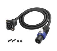 XMSJSIY Speakon Panel Mount Socket Femmina a Speakon, Cavo audio prolunga con Jack Twist Lock per altoparlante, amplificatore DJ Palcoscenico - 1M/3.28FT