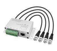 XMSJSIY Trasmettitore video Balun HD 4-CH da BNC a Ethernet RJ45 CAT5 UTP con cavo BNC 720P 1080P Trasmettitore video bilanciato trasmissione del segnale per fotocamera CCTV HD-CVI/TVI/AHD