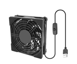 XMSJSIY Ventilatore di raffreddamento USB Powered Fan 1800 RPM Radiatore PC Case Fan 120 mm 5 V con interruttore ON/OFF per router modem ricevitore DVR PlayStation TV Box - 1 PC
