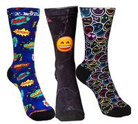 XMTBSTYLE - Calzini Uomo Divertenti - Running Uomo - Sport Donna - Calzini Crossfit - Calzini Ciclismo - Padel (IT, Numero, 37, 41, Regular, Regular, COMIC CARA COLORATO)