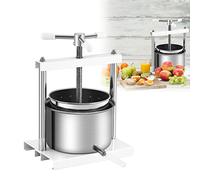 XMTECH Spremiagrumi manuale per frutta in acciaio inox, 5 l, in acciaio inox, spremiagrumi per frutta e verdura, uva, spremiagrumi manuale