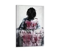 XMXPOSTARS More Chaos - Poster su tela con musica pop di Ken Carson, per stanza, estetica, 60 x 90 cm, stile cornice
