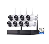 XNASU 8CH 6MP HD Sistema di Telecamera di Sicurezza Senza Fili con Disco Rigido Da 2TB, Kit di Sorveglianza NVR WiFi per Interni ed Esterni con Audio, Rilevamento Del Movimento, per Casa/Affari
