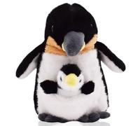 XNAUVOI 25 cm Animali di Peluche Pinguino, Pinguino Bambola Madre Pinguino con Cucciolo di Pinguino Simpatico Peluche Giocattolo Pinguino Peluche per Bambini per Ogni età e Occasione