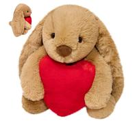 XNAUVOI 30 cm Animali di Peluche Coniglio, Coniglio Peluche con Cuore Rosso, Carino Coniglio Bambola Animali Simpatico Peluche per Ragazze Bambini Donna Regalo di San Valentino Natale Compleanno