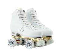 XNEOPP Speed Roller Skate Per Uomo, Scarpe Da Ginnastica Basse, Ruote in PU Resistenti All'usura, Pattini Quad Per Ragazze E Ragazzi, Pattinaggio Estremo Facile Da Maneggiare Strada,Bianca,EU/44