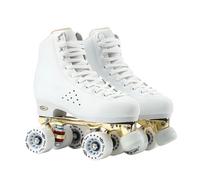 XNEOPP Speed Roller Skate Per Uomo, Scarpe Da Ginnastica Basse, Ruote in PU Resistenti All'usura, Pattini Quad Per Ragazze E Ragazzi, Pattinaggio Estremo Facile Da Maneggiare Strada,Bianca,EU/36