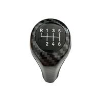 XNERUDX Gear Shifter Universale Compatibile Con BMW Per E46 E60 E61 E62 E63 E81 E82 E85 E87 E88 E90 E91 E92 Pomello Del Cambio In Fibra Di Carbonio 5 6 Velocità(6 Speed black)