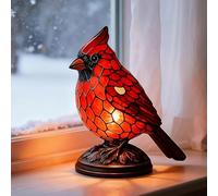 XNHAFW Sheremart - Lampada cardinale Fanyil in resina rossa, per comodino, soggiorno, camera da letto, decorazione per la casa, decorazione artistica natalizia