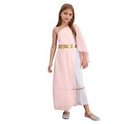 Xnihocha Ragazza Greca Principessa Klei Dio Greco Athena Costume Angelo Costume Medievale Vestito Costume di Carnevale Rosa 134-140