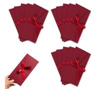 XNIVUIS 15 Pezzi Busta Vintage, Buste per Lettere Buste Autosigillante, Buste con Lembo, Buste in Carta Kraft Retrò con Fibbia con Nastro per Matrimoni, Biglietti di Auguri e Inviti (Rosso) (Rosso)