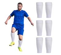 XNIVUIS 3 Paia Calze Calcio Tube, Tubi Unisex-Adulto, Calzettoni da calcio Senior, Scaldamuscolo, Materiale Elastico per Campeggio, Calcio, Corsa e Allenamento, Taglia Unica (Bianco)