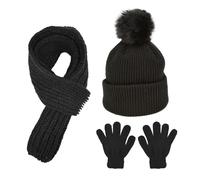 XNIVUIS 3 Pezzi Bambini Inverno Beanie Cappello Sciarpa Guanti Set, Inverno Berretto Scaldacollo Guanti Set per Bambini, Cappello per Bambini, Kids Beanie Cappello Sciarpa Guanti (3 Pezzi)