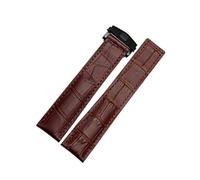 XNJIADVSY Bracciale 19mm 20mm 22m compatibile con cinturino Tag Heuer for orologi da uomo, accessori for cinturini fibbia pieghevole(Brown black buckle,20mm)